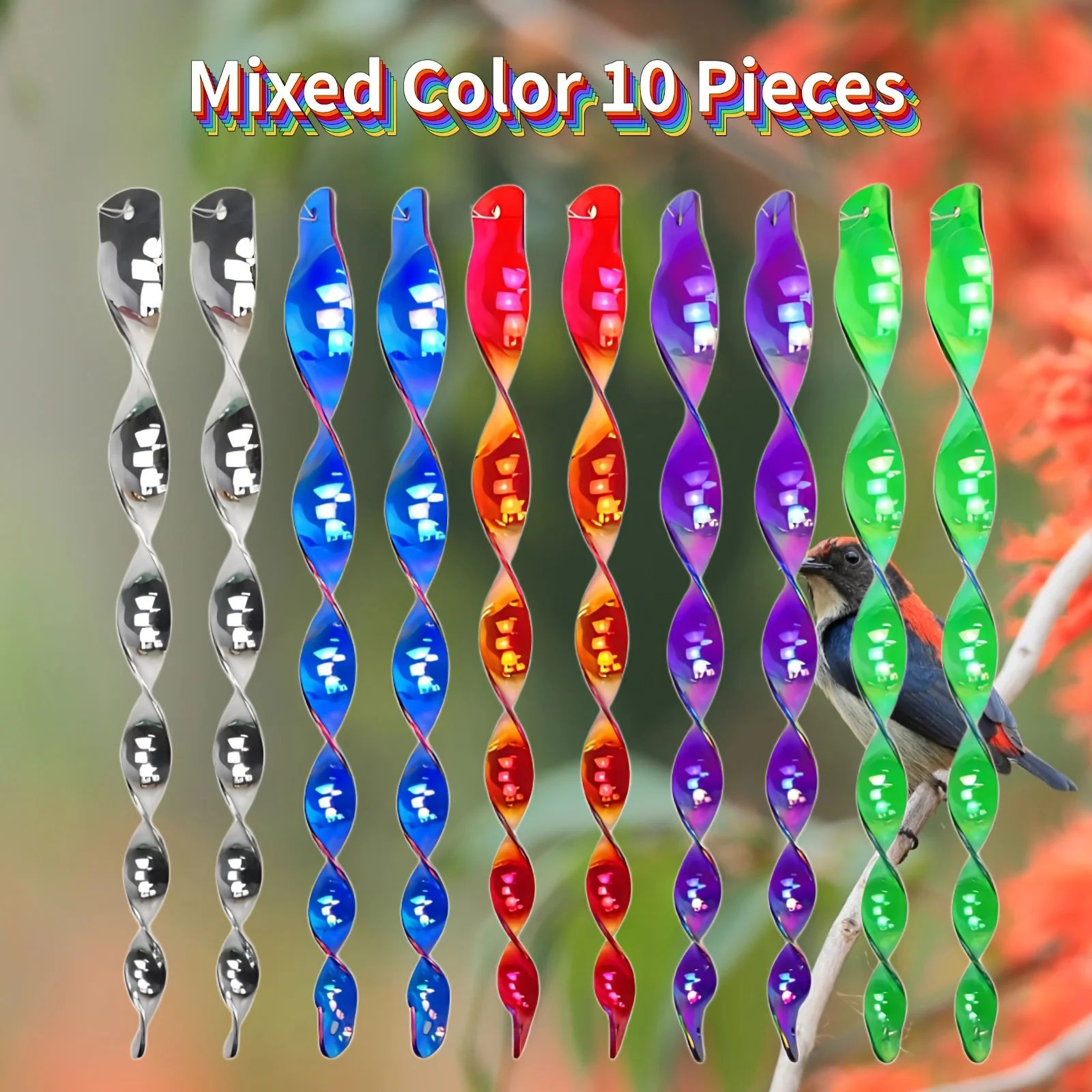 Reflective Bird Repellent Wind Spirals