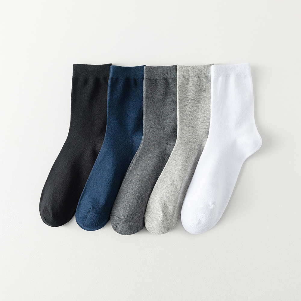 Premium Mens Cotton Socks Soft Breathable Business Socks Comfortable Dress Socks for Daily Wear