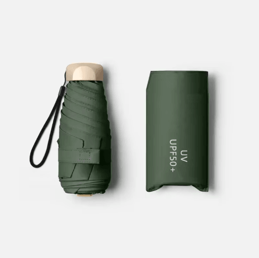 SunShield Mini Capsule Umbrella Pocket UV Protection Rain & Sun Parasol