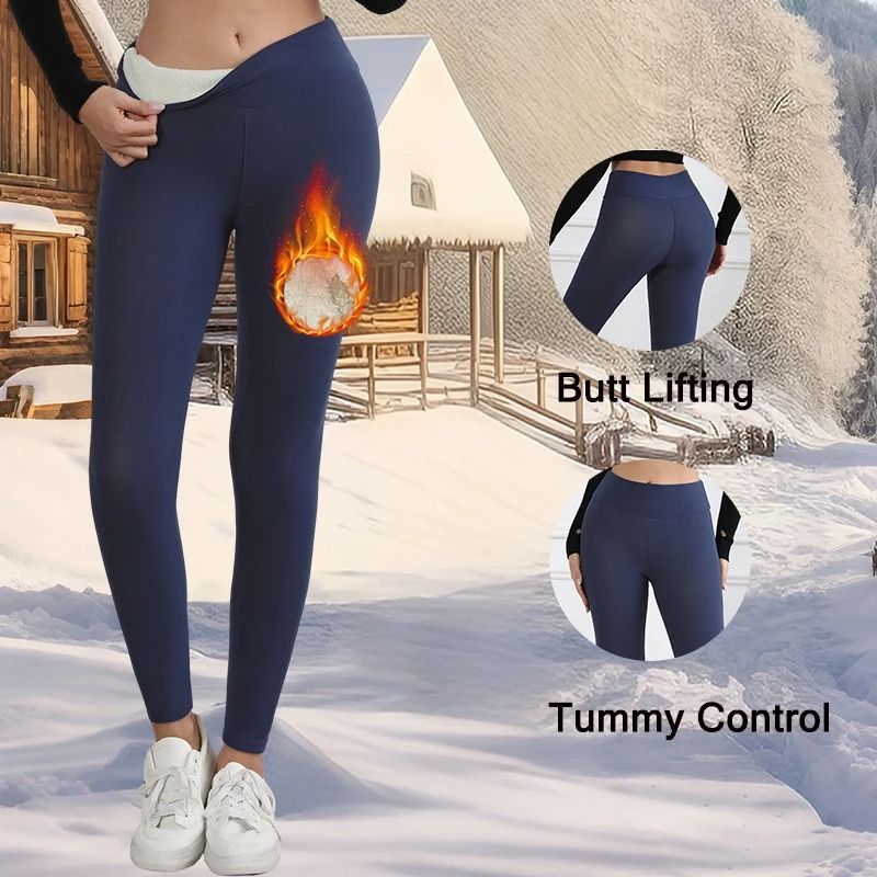 Women High Waist Fleece Lined Winter Leggings