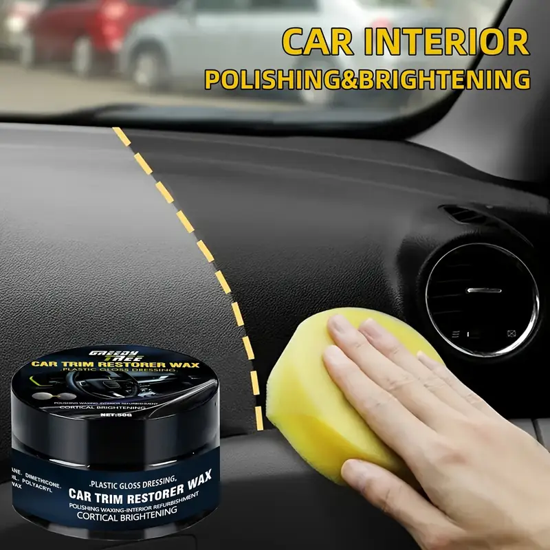 Crystal Clear Car Plastic Repair Agent  Interior & Panel Renewal Coating Wax for Polishing & Restoration
