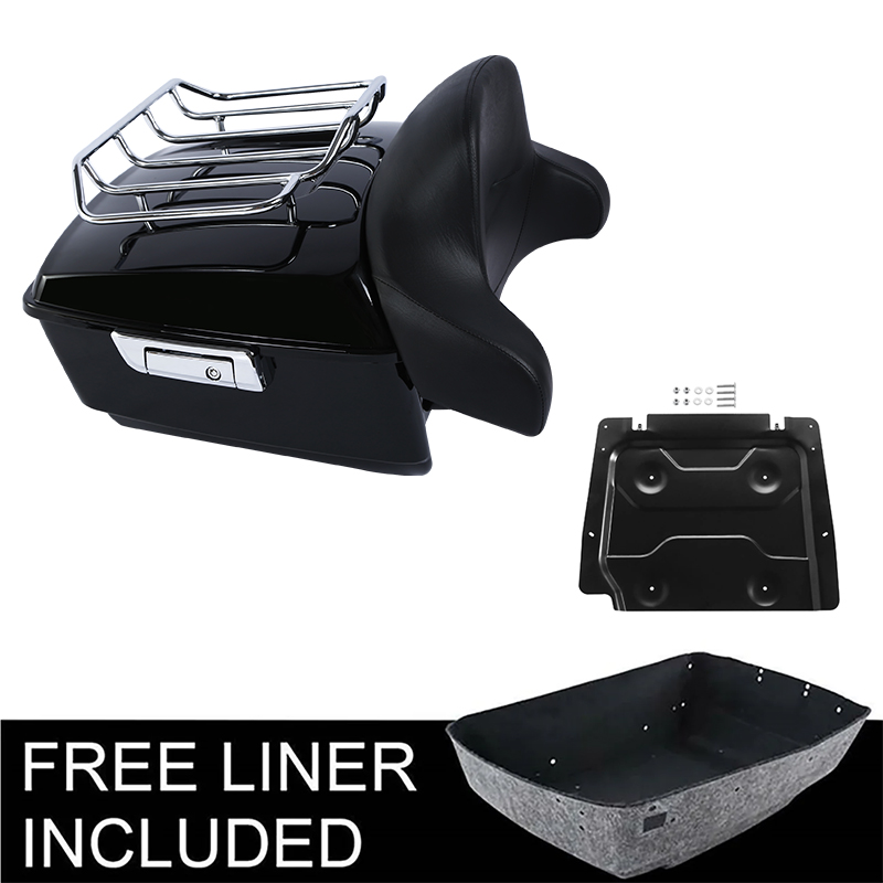 Motorcycle King Trunk Rack Backrest for Harley Touring | Street Glide & Road Glide Compatible Sissy Bar