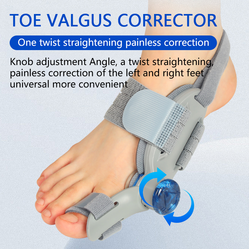 Adjustable Bunion Corrector Rotatable Toe Separator Hallux Valgus Straightener Brace for Men and Women