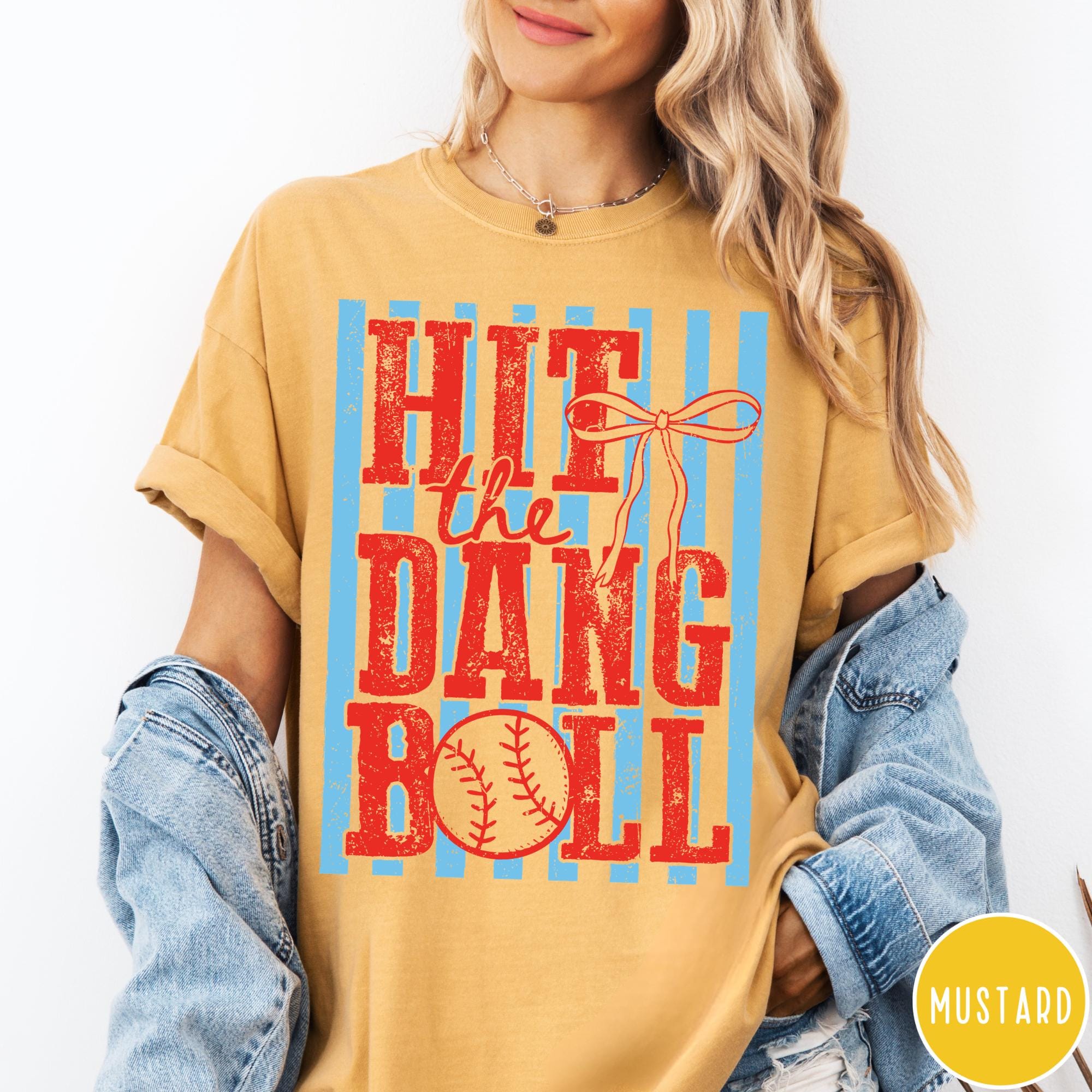 Hit the Dang Ball Comfort Colors T-Shirt, Trendy Baseball Tee, Women's Baseball Shirt, Baseball Mom Sweatshirt