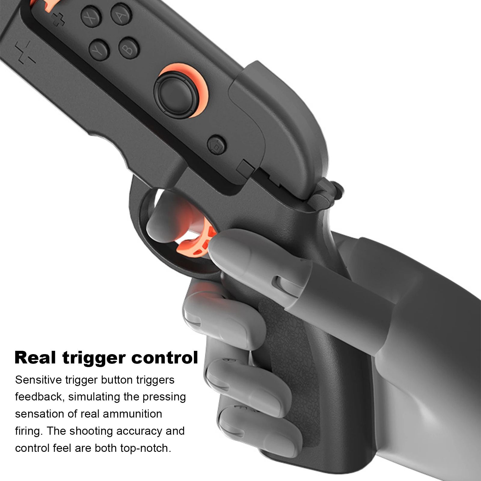 Nintendo Switch Gun Controller Grip Shooting Game Motion Hand Grip 2 Pack