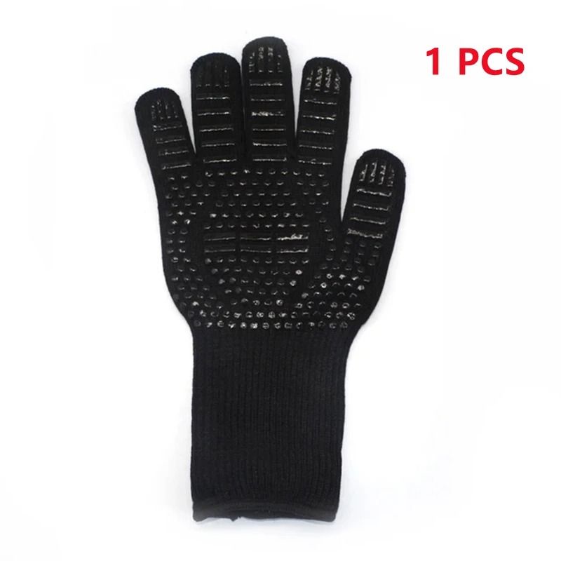 BBQ Gloves 1472F Extreme Heat Resistant Grilling Gloves Silicone Non-Slip Oven Mitts