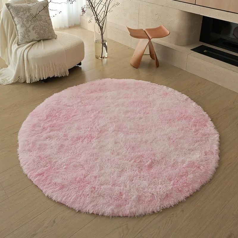 Soft Fluffy Kids Play Rug Round Nursery Carpet