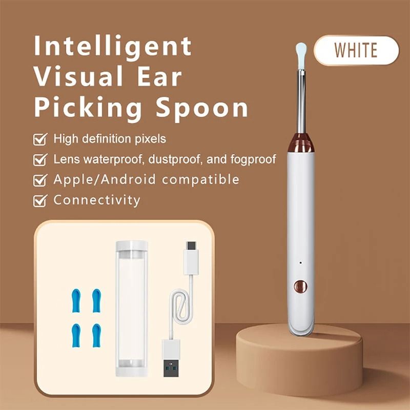 Smart Visual Ear Cleaner Otoscope with Camera USB C Charging Earpick Tool