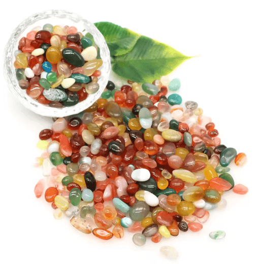 Natural Agate Crystal Chips Healing Gemstone Gravel for Decor & Crafts