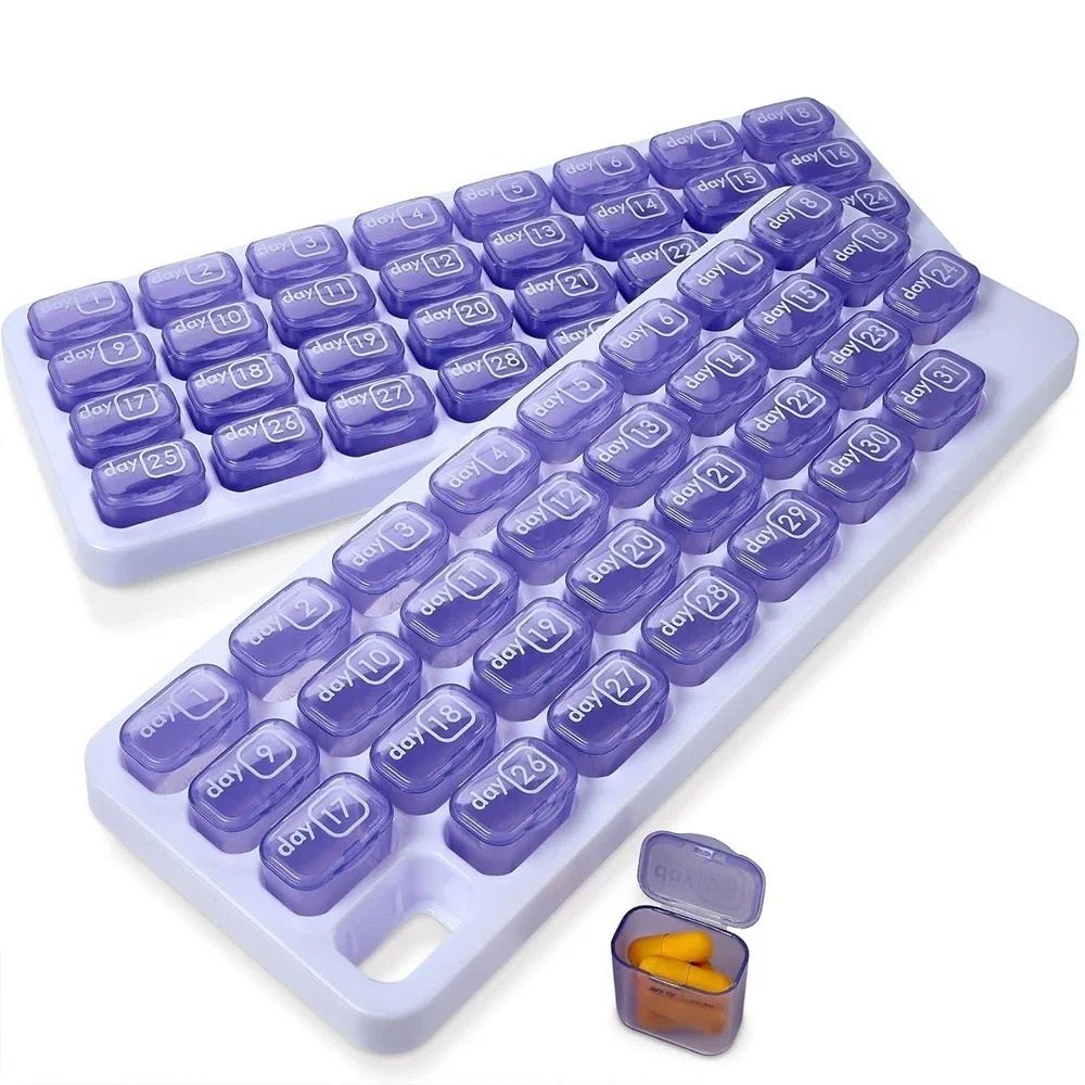 Monthly Medicine Organizer with Removable Daily Compartments