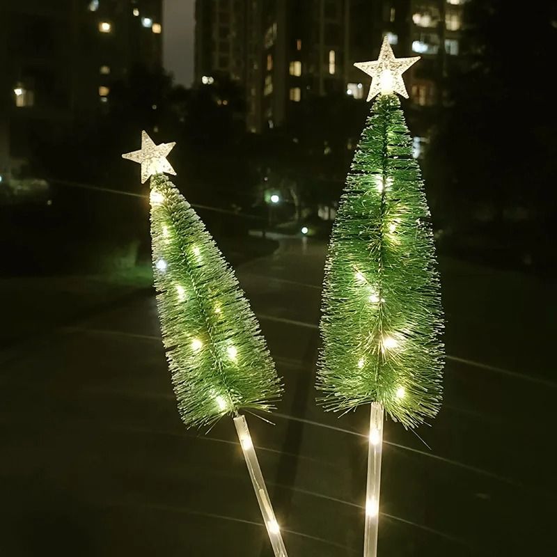 Solar Powered Mini Christmas Tree Stakes