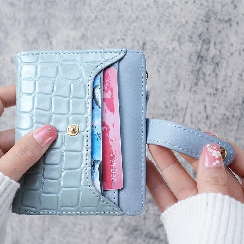 Mini Crocodile Print Clutch Wallet