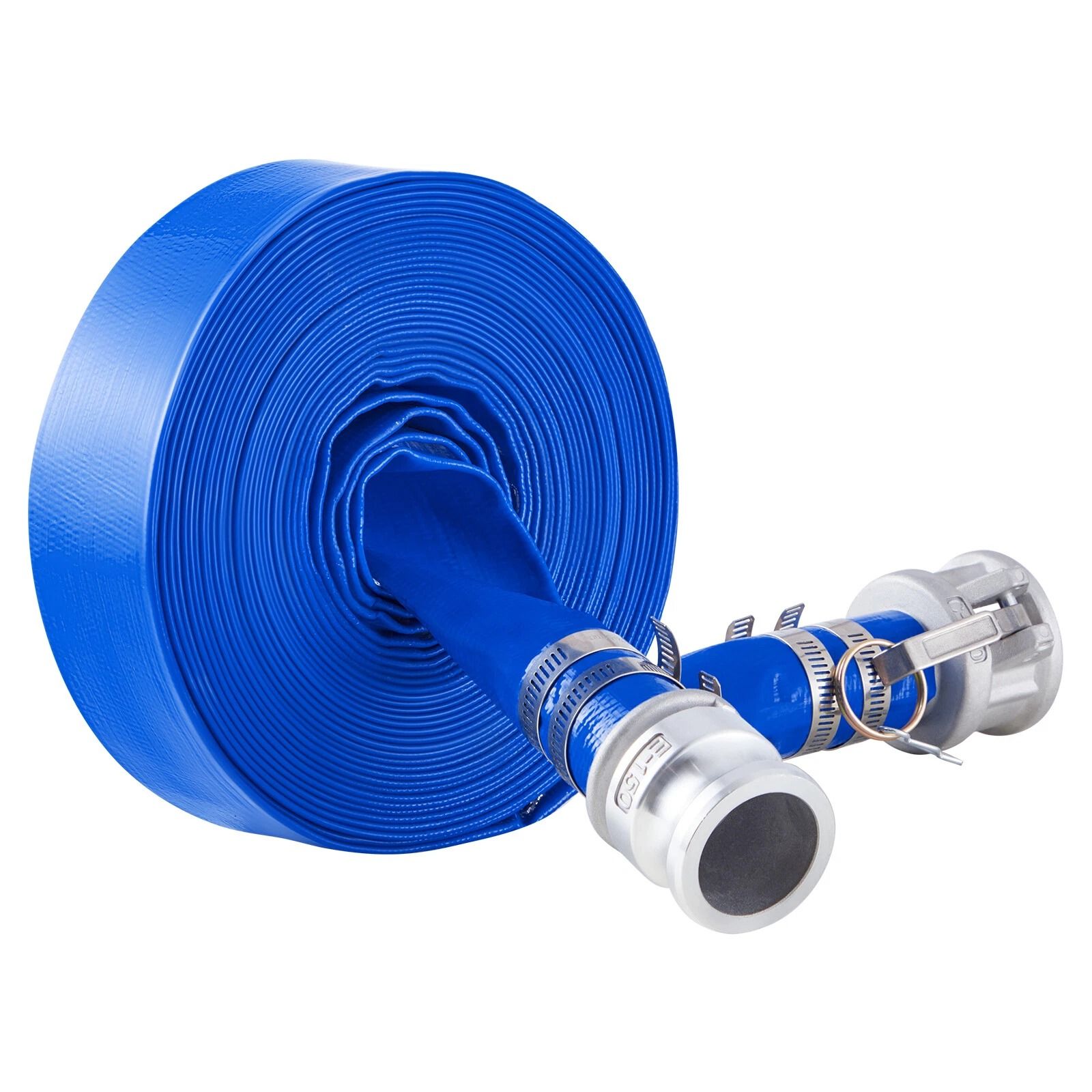 Pool Backwash Hose Blue PVC Discharge Hose with Fittings