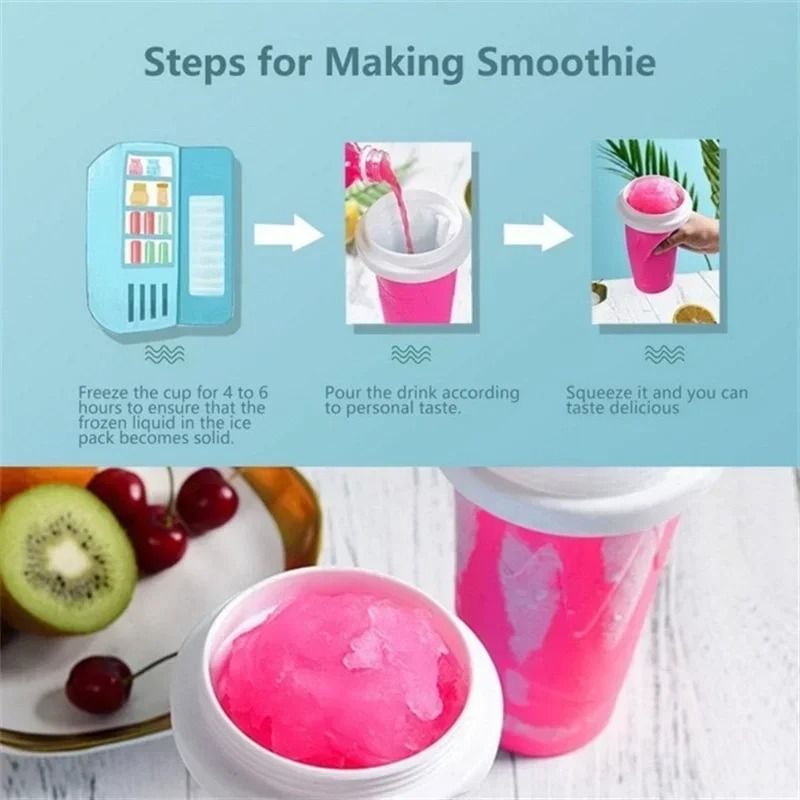 300ML Instant Quick-Frozen Slushy Maker – DIY Summer Squeeze Smoothie Cup