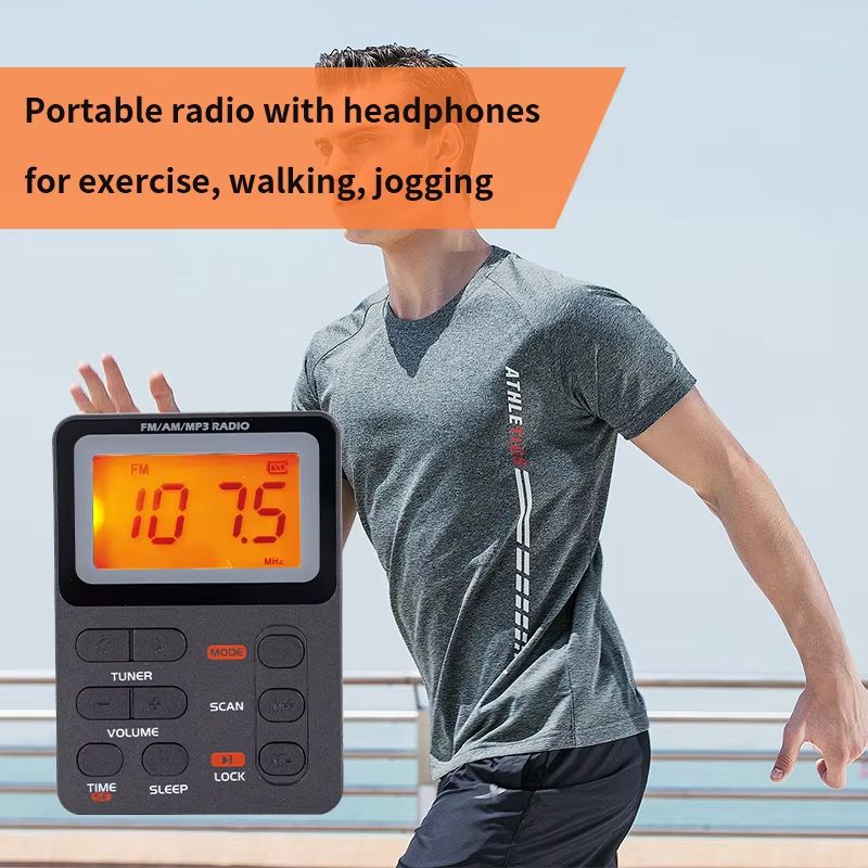 SoundMate Compact FM/AM Radio with MP3 & Headphone Jack