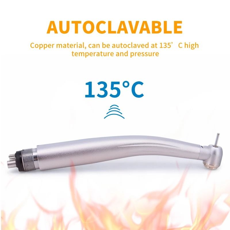 LED Dental High Speed Handpiece with Push Button and Water Spray