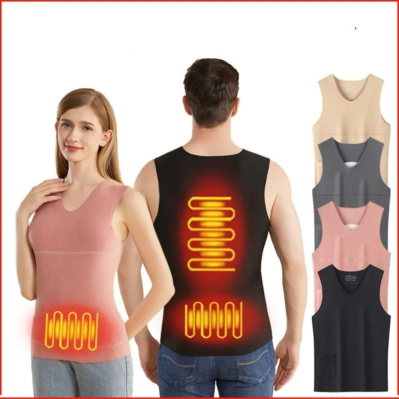 Heated Jacket for Men and Women USB Powered Seamless Winter Heating Vest for Ski Camping and Hiking