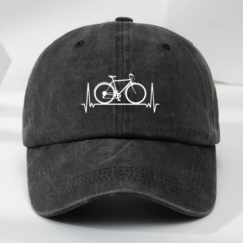 Bicycle Print Outdoor Baseball Cap – Adjustable Sun Protection Sports Hat