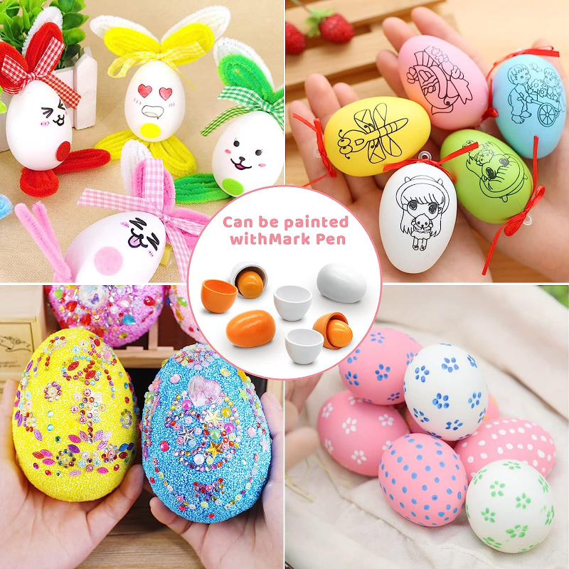 Kids Play Kitchen Toys, Wooden Egg Pretend Play Food Set, Baby Early Learning Cooking Toy Set