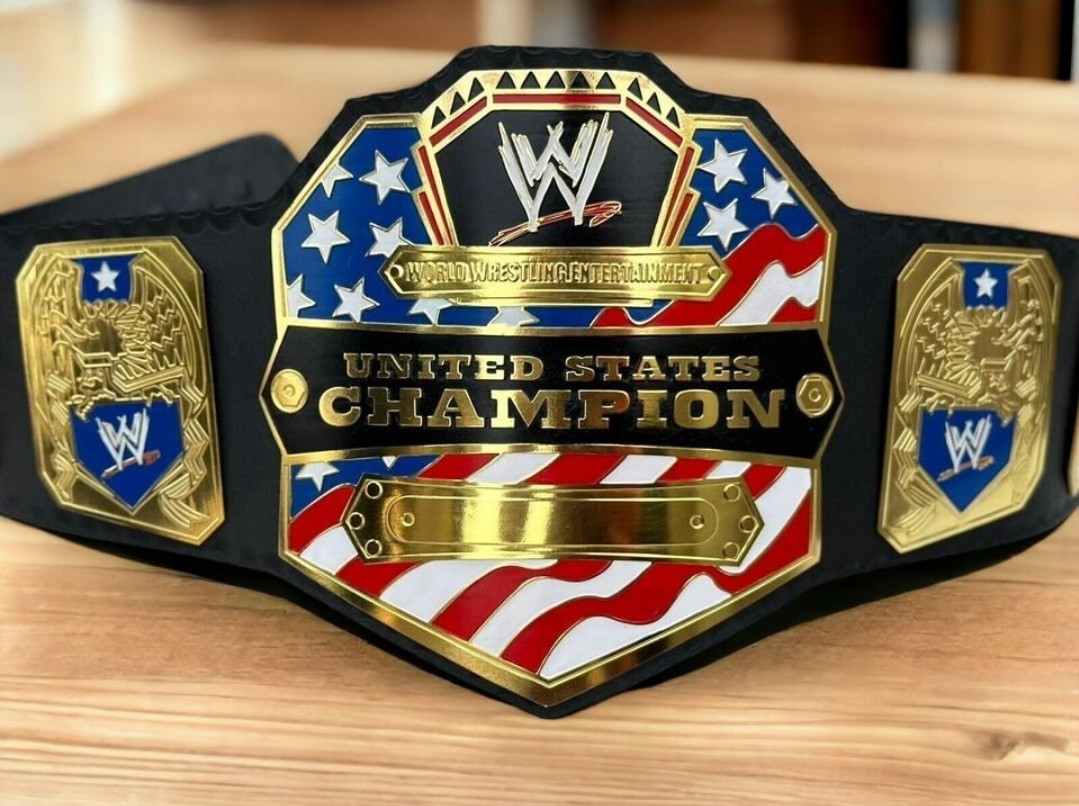 United States Championship Wrestling Belt Replica Title 2mm Brass Adult Size, Gifts-For-Men, Gifts-For-Boy-Friend.