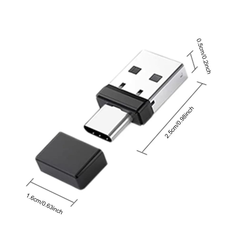 2-in-1 USB-C Undetectable Mouse Jiggler Keep Computer Awake Device