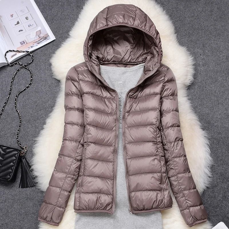 Ultra Lightweight Packable Hooded Puffer Jacket
