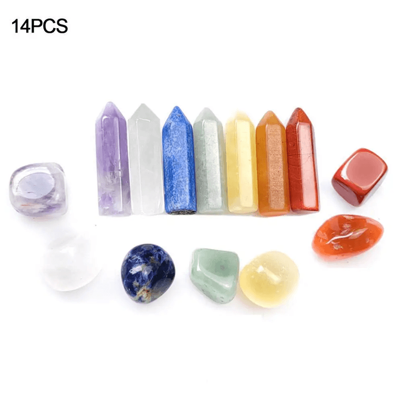 Crystal Harmony Natural Stone Chakra Healing Gemstone Set with Gift Box