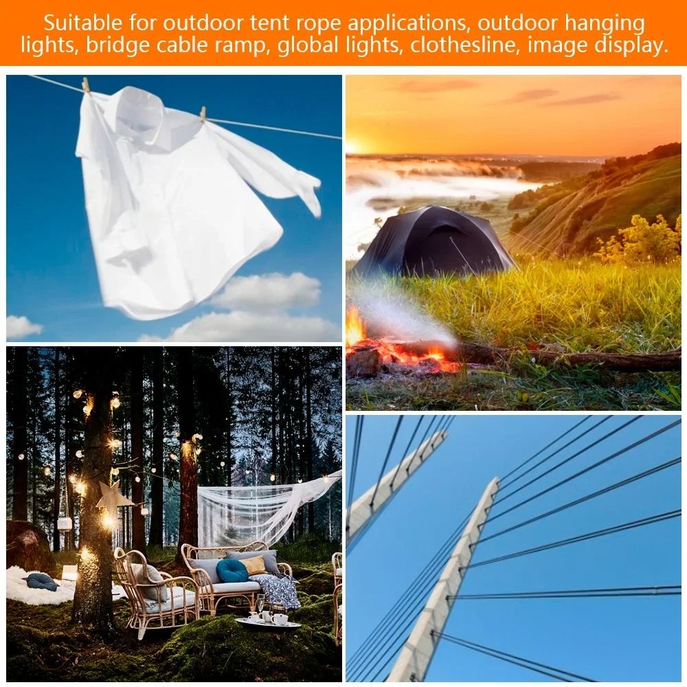Stainless Steel Cable Rope Kit Heavy Duty PVC Coated Garden Wire Cable Roll