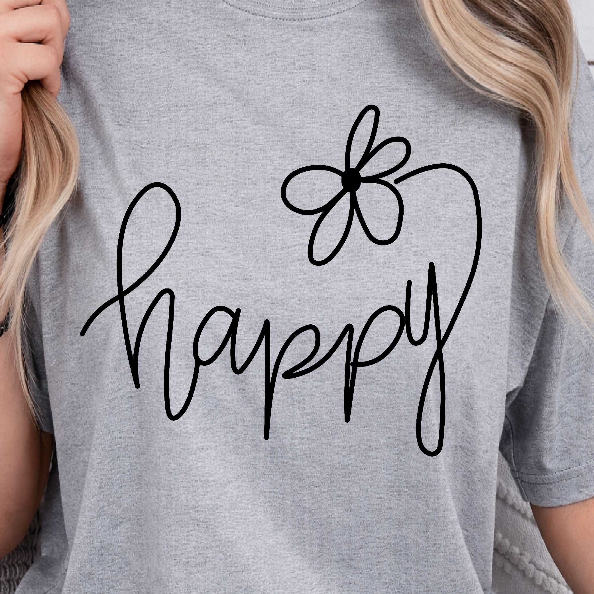 Choose Happy Shirt, Positive Vibes T-Shirt, Inspirational Women's Shirt
