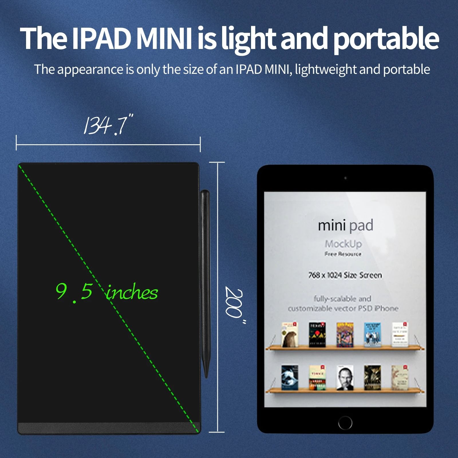 9.5-Inch Superfine LCD Writing Tablet – Precision Full-Screen Drawing Board & Educational Notepad