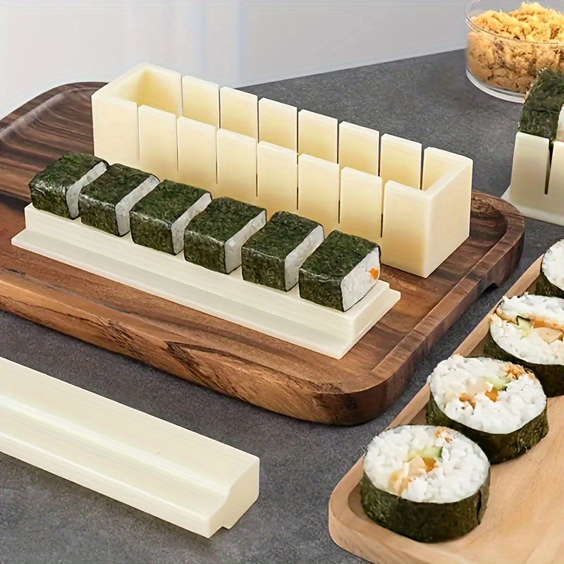 Sushi Maker Equipment Kit, Plastic Sushi Rolls Mold, Round, Square, Heart-shaped Sushi Making Tools