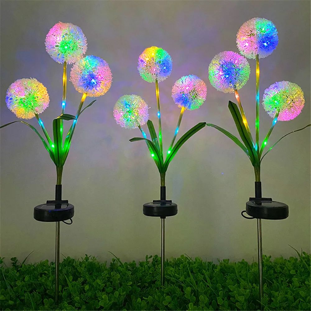 Flower Garden Lights, Outdoor Onion Head Yard Lawn Decoration Light for Wedding Christmas Landscape Pathway Decor