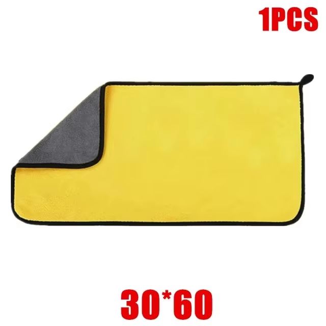 Thick Microfiber Car Cleaning Towels Double Layer Soft Drying Cloth Set