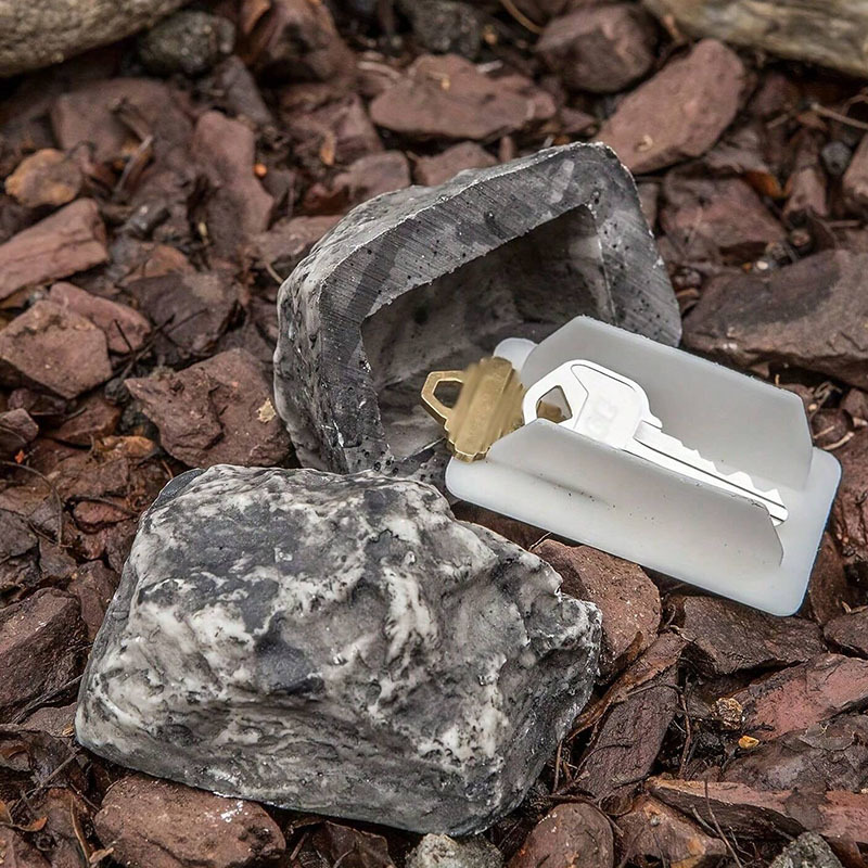 Hidden Garden Key Box, Outdoor Key Hider Stone Decoration for Home Ornaments