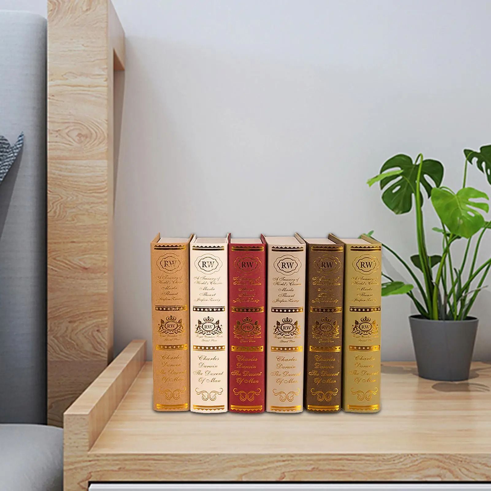 European Retro Simulation Book Model | Luxury Office & Home Photography Props