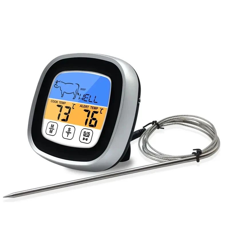 SmartTouch Digital Meat Thermometer with Precision Probe & Cooking Timer