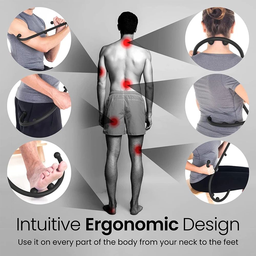 Trigger Point Massage Cane – Neck and Back Massager with Multi-Point Self Massage Design
