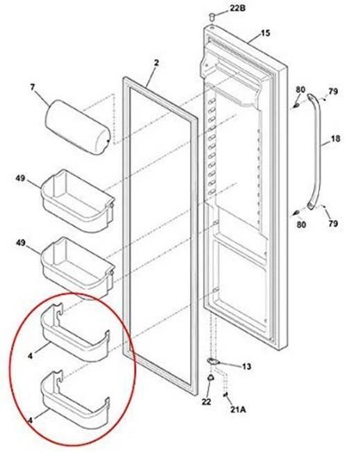 Clear Door Bin Shelf Compatible with Frigidaire Refrigerators High Quality Replacement for Enhanced Storage