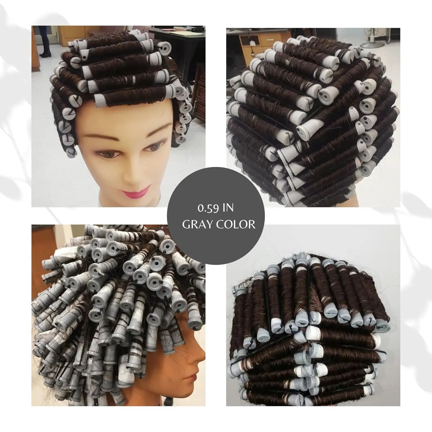60 Pcs Small Perm Rods – 0.59 Inches Hair Rollers for Natural Hair | Salon Curling Rods for Tight Curls & Waves