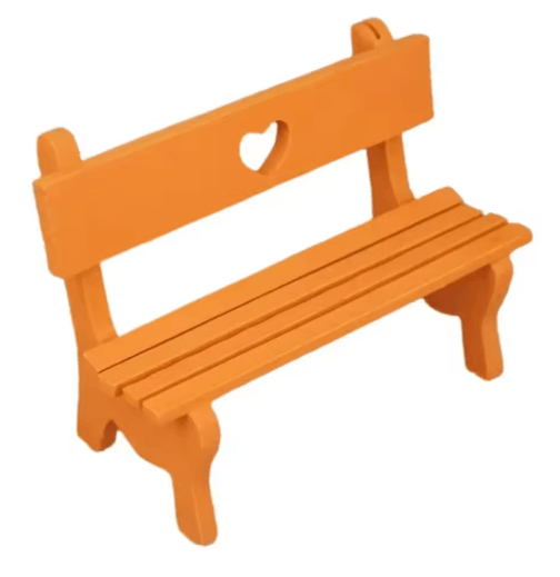 Miniature Fairy Garden Bench – Wooden Dollhouse Decor & Micro Landscape Accent