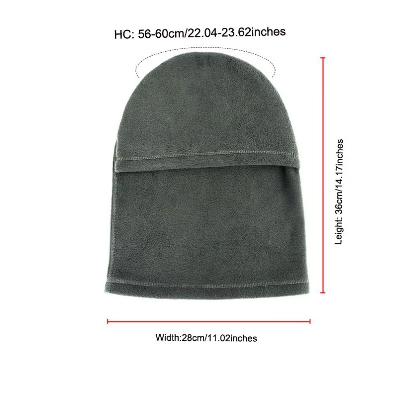 Unisex Knitted Balaclava Hat with Ear Warmer Breathable Face Mask