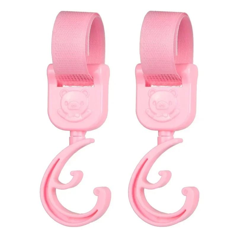 Baby Stroller Pram Hooks 360 Rotation Universal Bag Hanger Clip Set