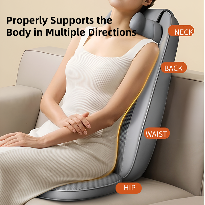 Massage Chair Pad with Heat, Shiatsu Full Body Massager, Neck Back Shoulder Massage Cushion, Home Office