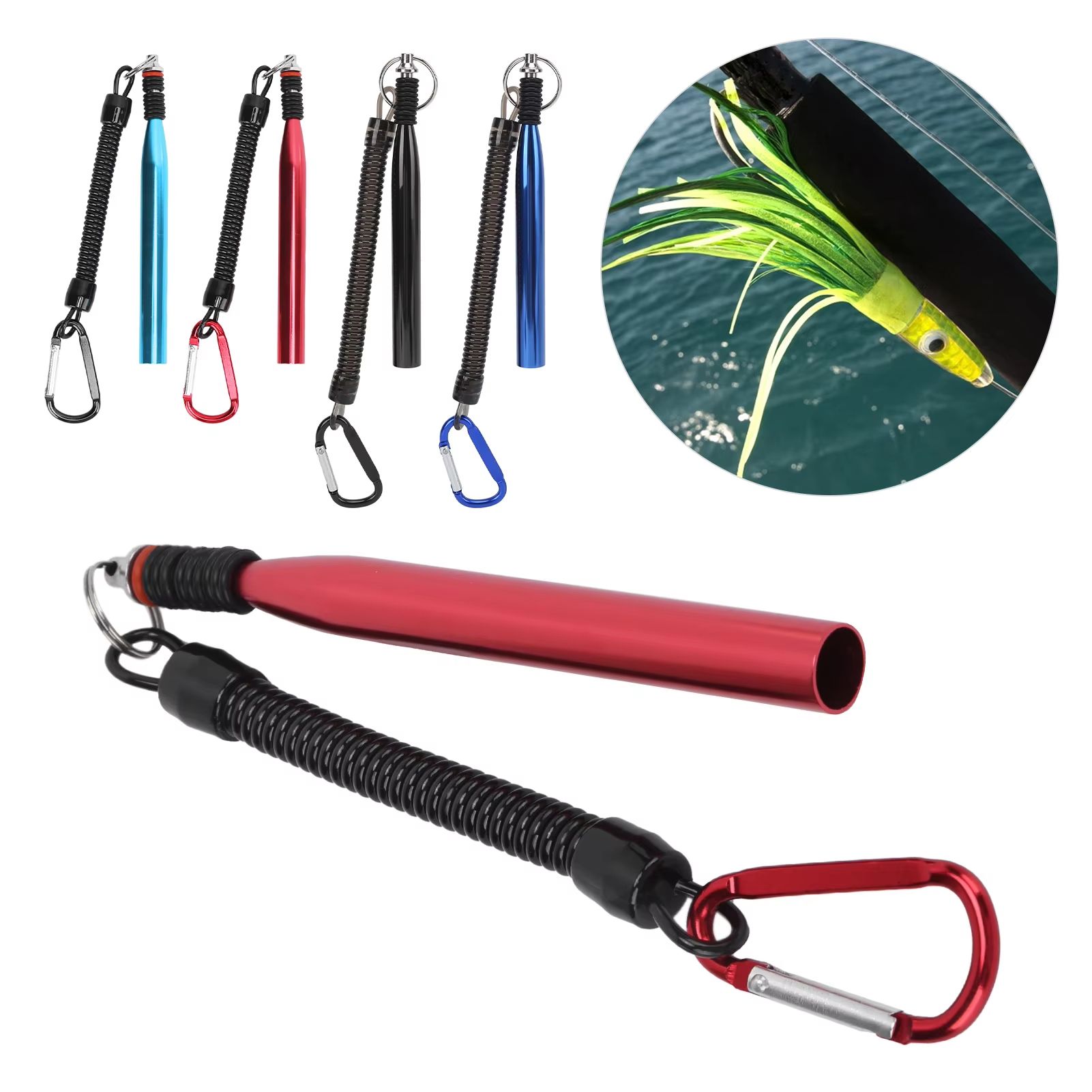 Aluminium Alloy Soft Baits Tool – Wacky Worm Rig Tool with 100 O-Rings Fishing Accessories Kit