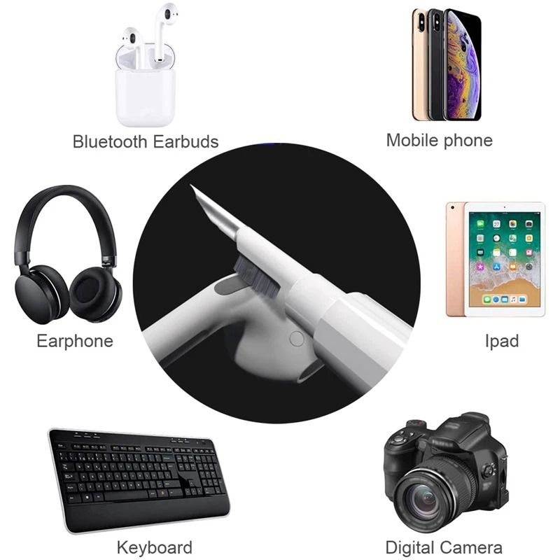 Airpods Pro Cleaning Pen, Earphones Cleaner Kit, Soft Brush Case Earbuds