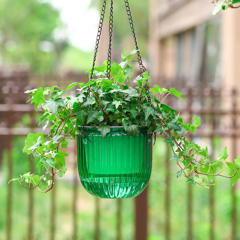 Self Watering Hydroponic Flowerpot Durable Plastic Indoor Plant Pot with Self Absorbing Water System