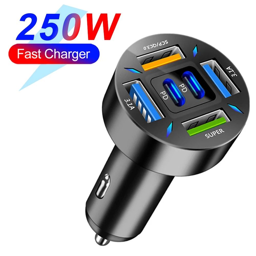 High Power Car Charger with Digital Display PD and QC 3.0 Fast Charge
