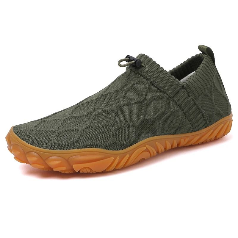 Breathable Knitted Mens Vulcanized Slip On Casual Shoes Comfortable Outdoor Footwear