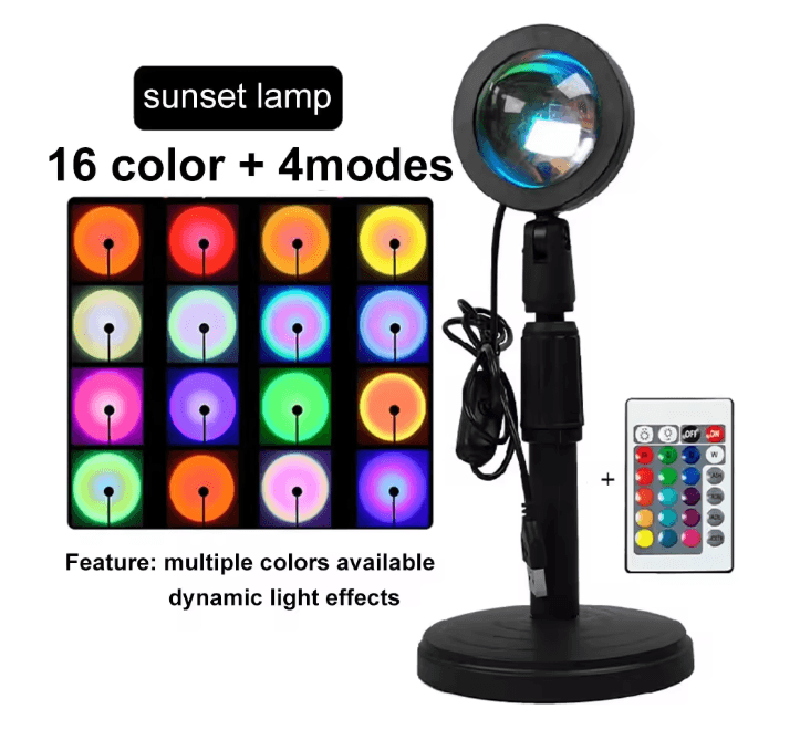 SunGlow 360° LED Sunset Projection Lamp