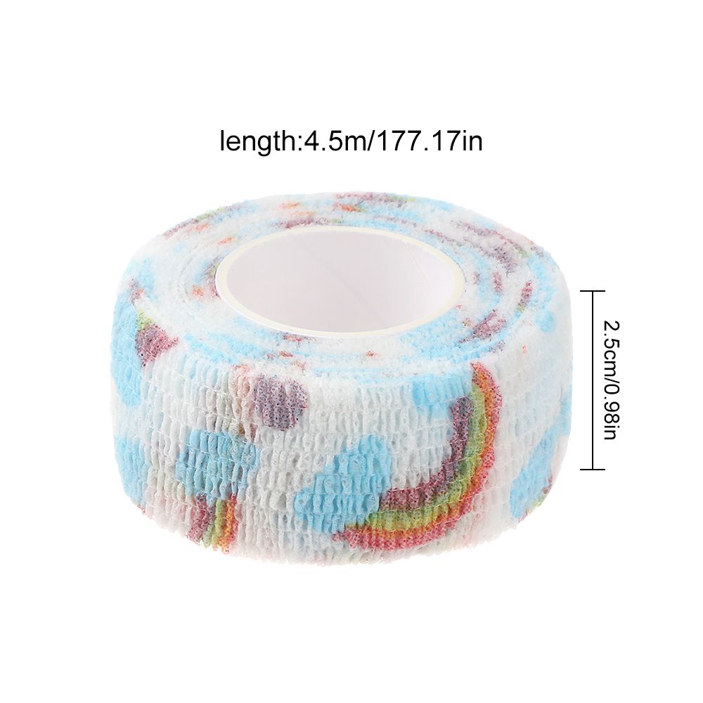 Printed Medical Self Adhesive Elastic Bandage Wrap Tape, Finger Joint and Knee First Aid Kit Pet Tape